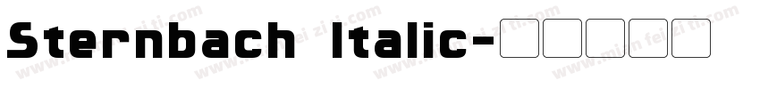 Sternbach Italic字体转换